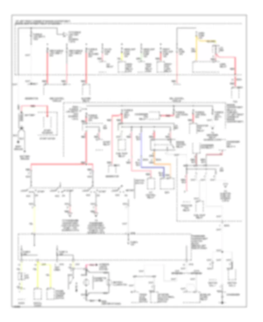 Power Distribution Wiring Diagram 1 of 5 for Hyundai Elantra GLS 2001