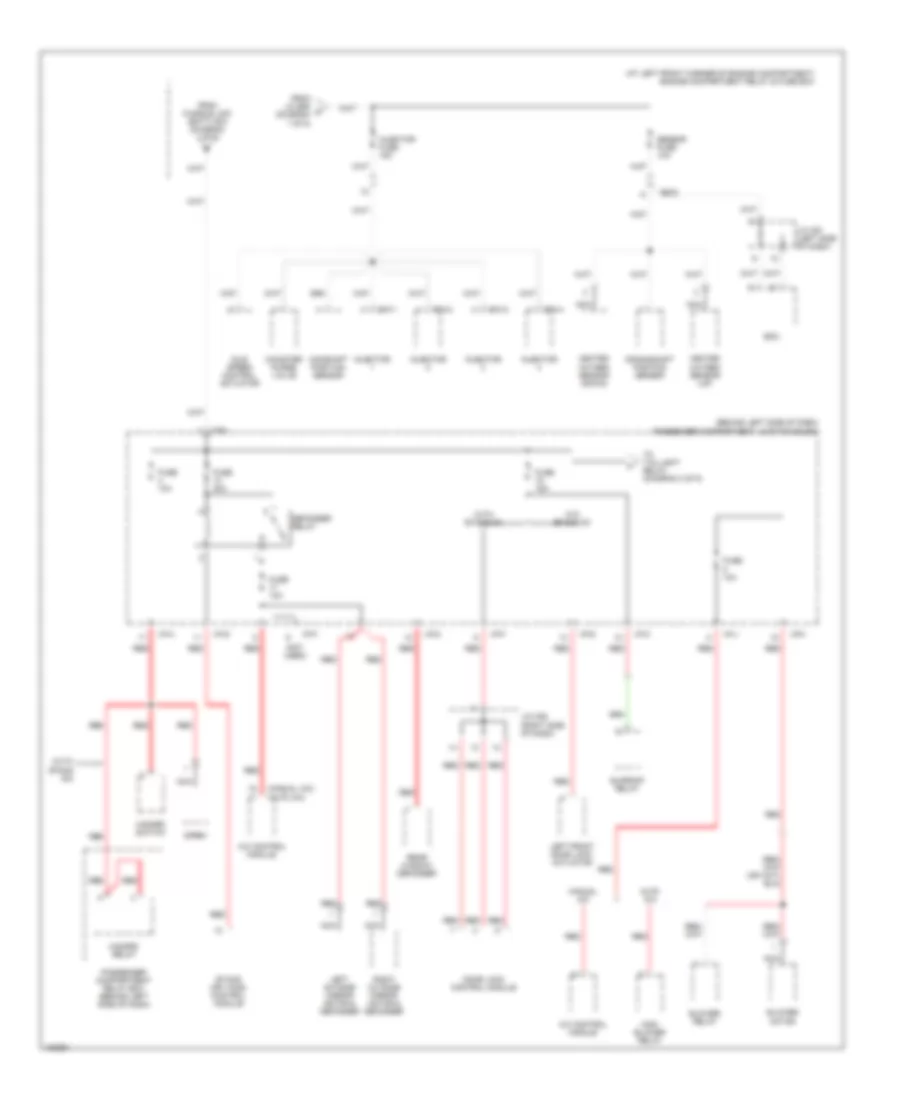 Power Distribution Wiring Diagram 2 of 5 for Hyundai Elantra GLS 2001