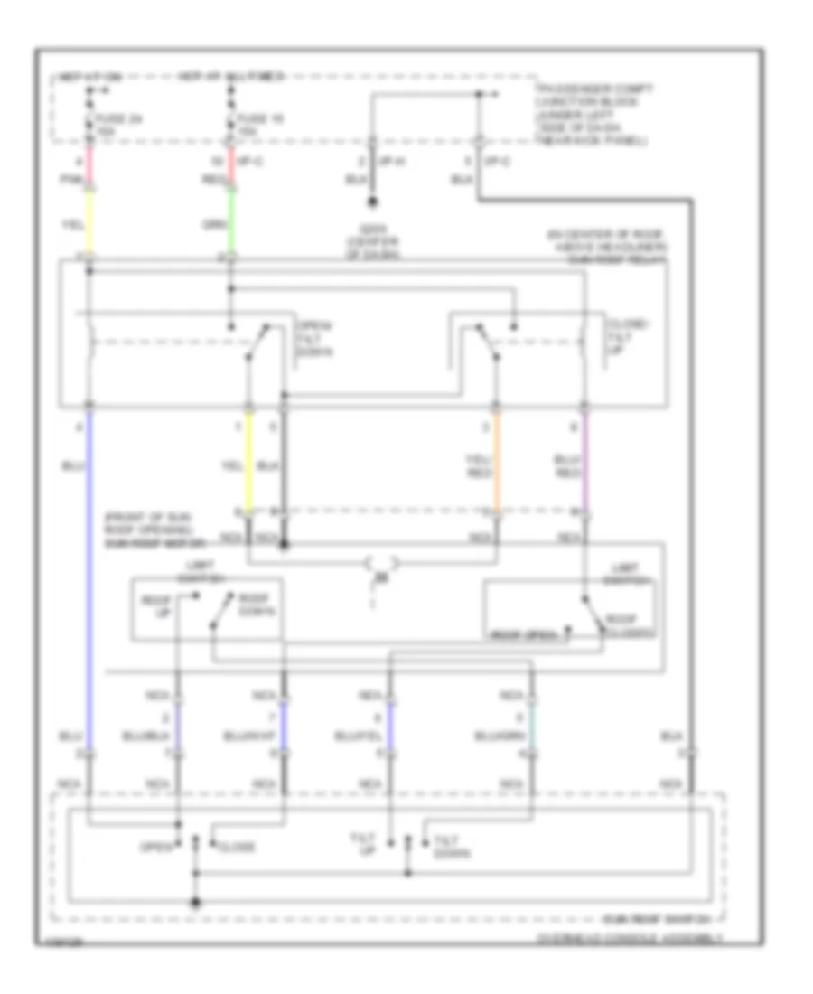 Power TopSunroof Wiring Diagrams for Hyundai Elantra GLS 2001