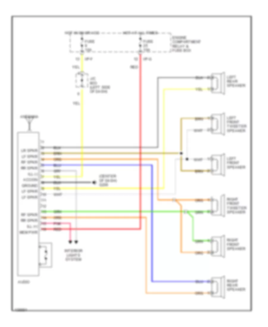 Radio Wiring Diagrams for Hyundai Elantra GLS 2001