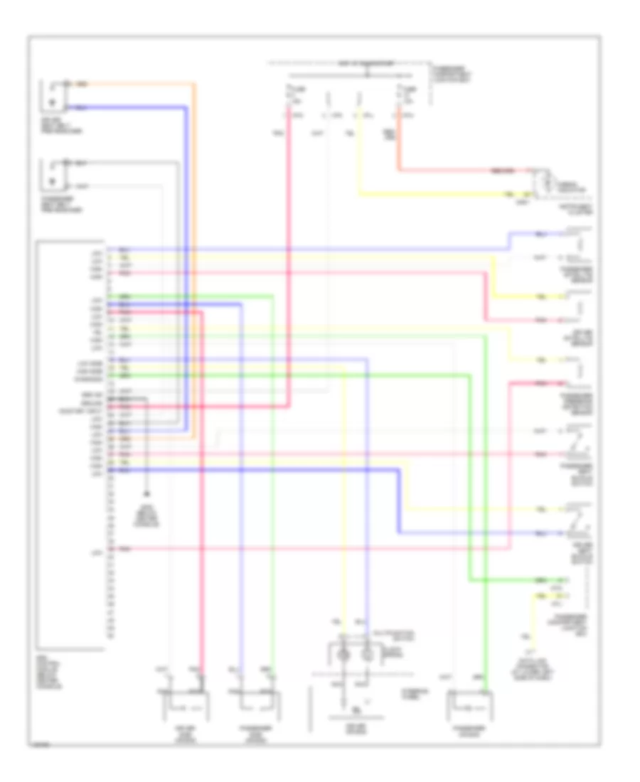 Supplemental Restraint Wiring Diagram for Hyundai Elantra GLS 2001