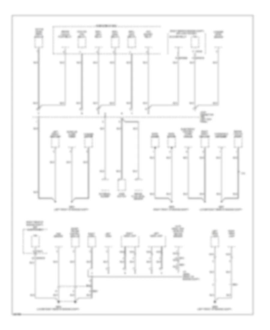 Ground Distribution Wiring Diagram (3 of 6) for Hyundai Genesis 5.0 2012