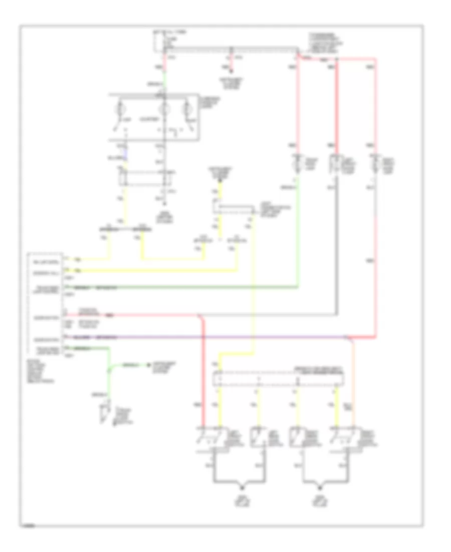 Courtesy Lamps Wiring Diagram with Sunroof for Hyundai Elantra GT 2001