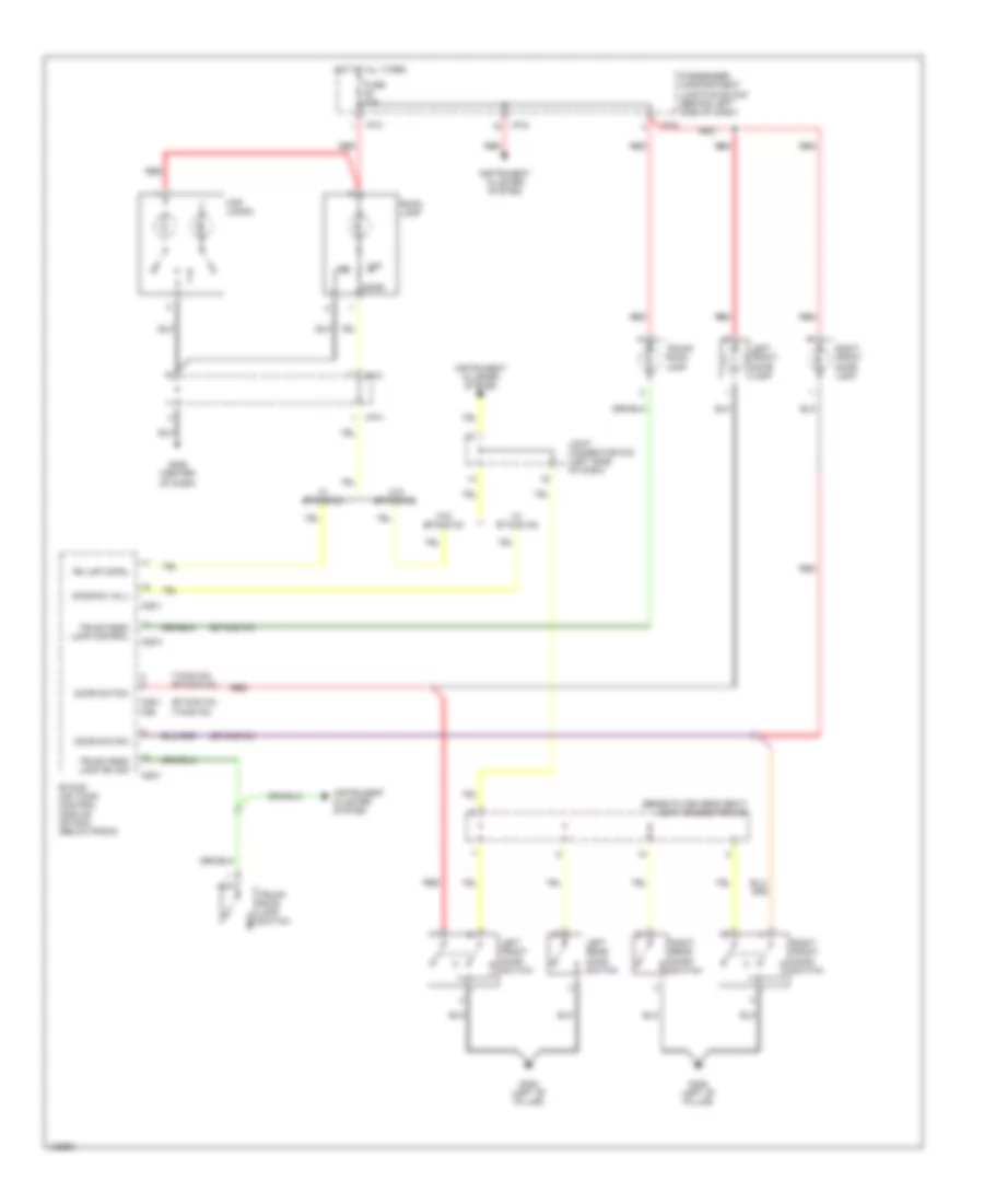 Courtesy Lamps Wiring Diagram without Sunroof for Hyundai Elantra GT 2001