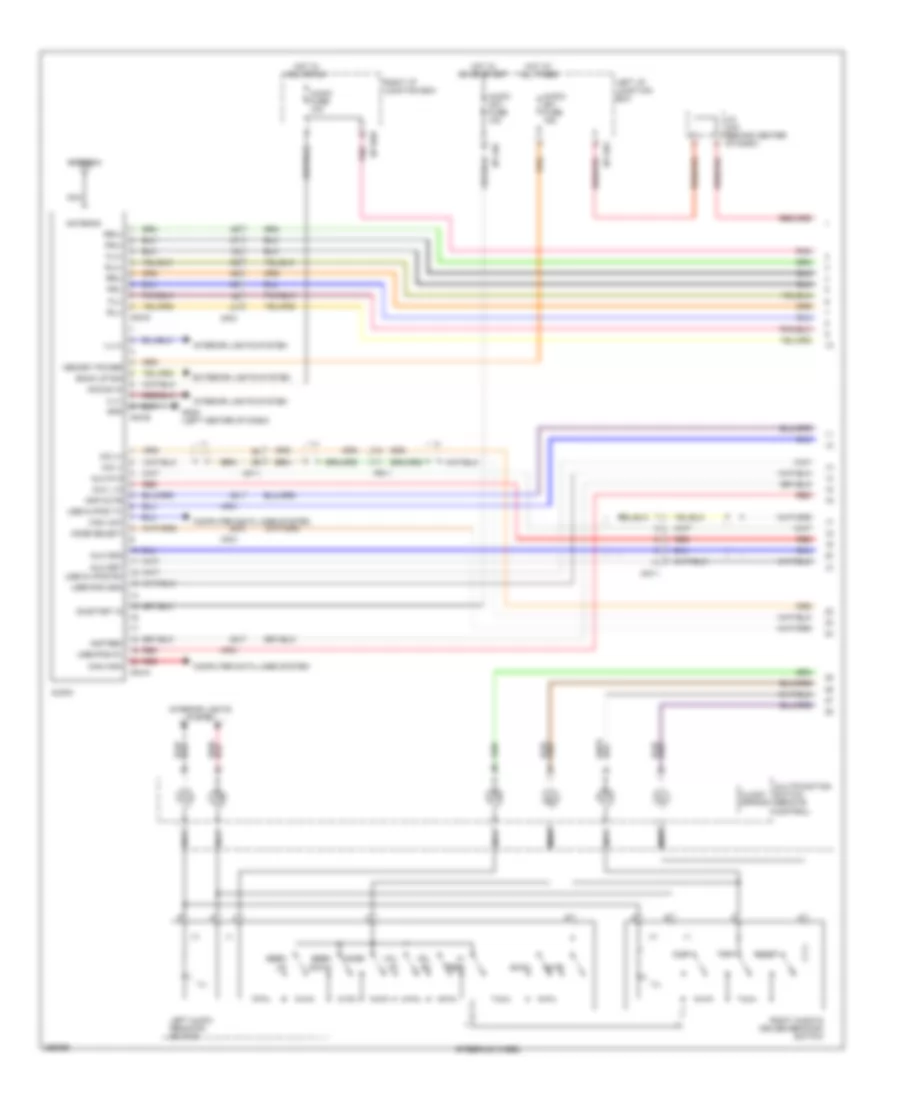 Radio Wiring Diagram, without Navigation  with Audio Amplifier (1 of 2) for Hyundai Genesis 5.0 R-Spec 2012