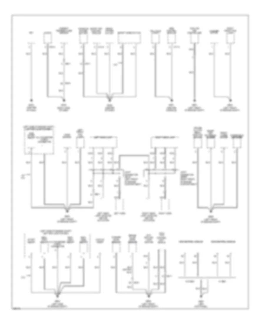 Ground Distribution Wiring Diagram (2 of 3) for Hyundai Genesis Coupe 2.0T 2012