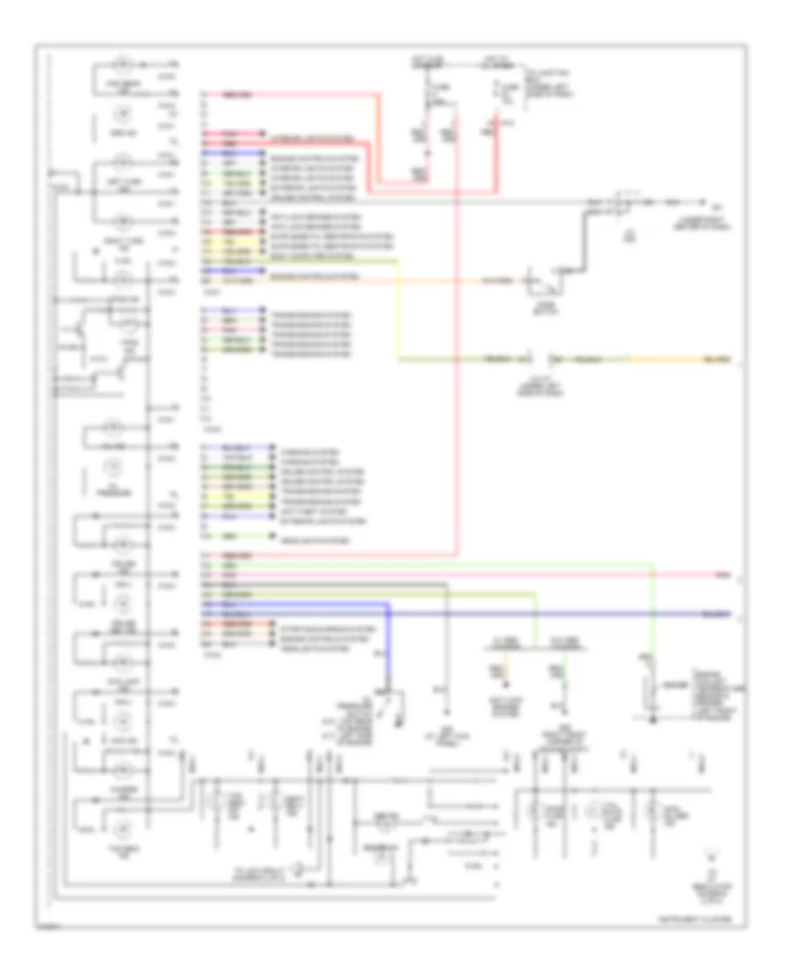 Instrument Cluster Wiring Diagram (1 of 2) for Hyundai Tucson GLS 2006