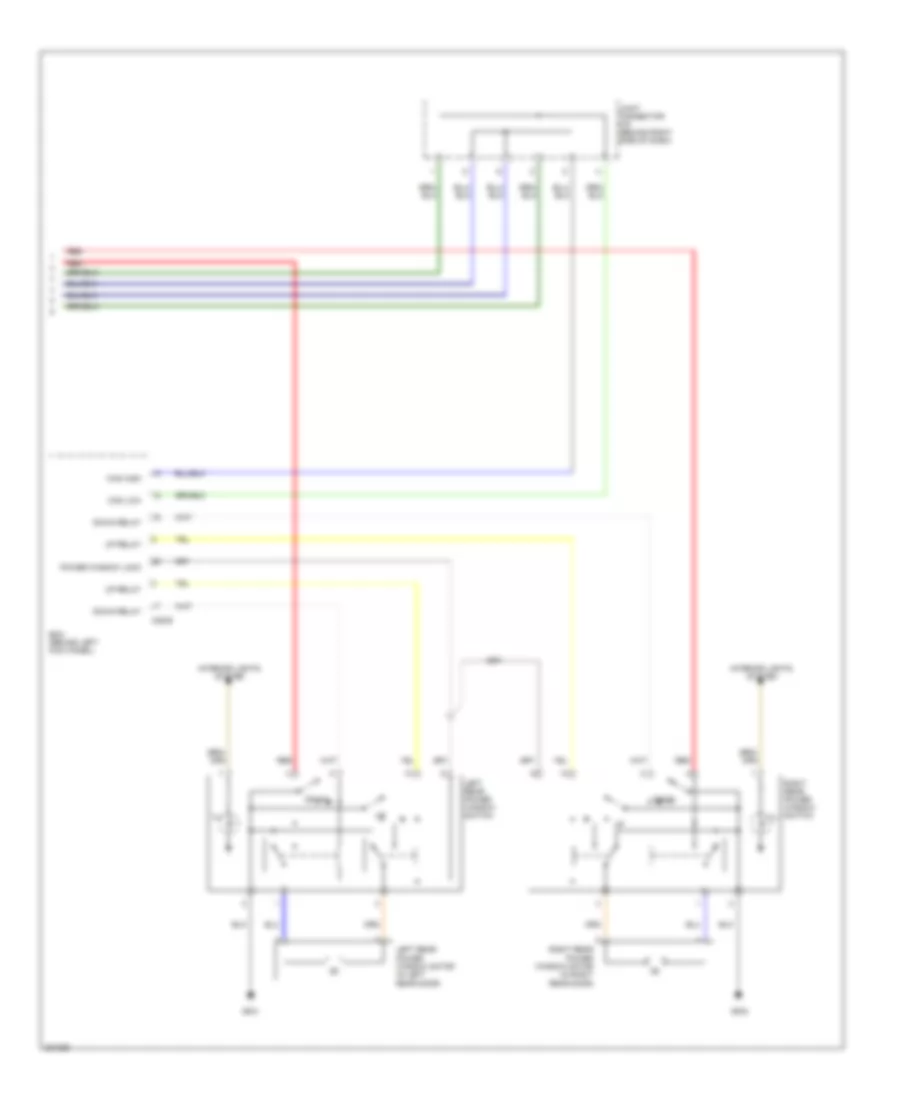 Power Windows Wiring Diagram 2 of 2 for Hyundai Azera GLS 2010
