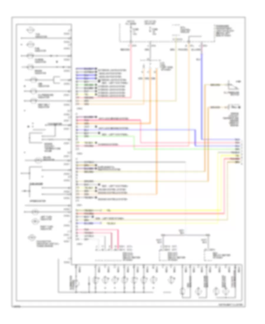 Instrument Cluster Wiring Diagram 1 of 2 for Hyundai Santa Fe GLS 2001