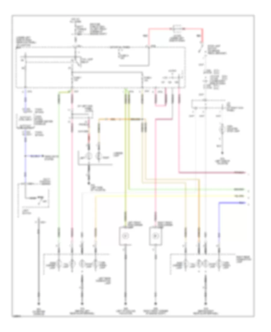 Exterior Lamps Wiring Diagram (1 of 2) for Hyundai Tucson Limited 2006