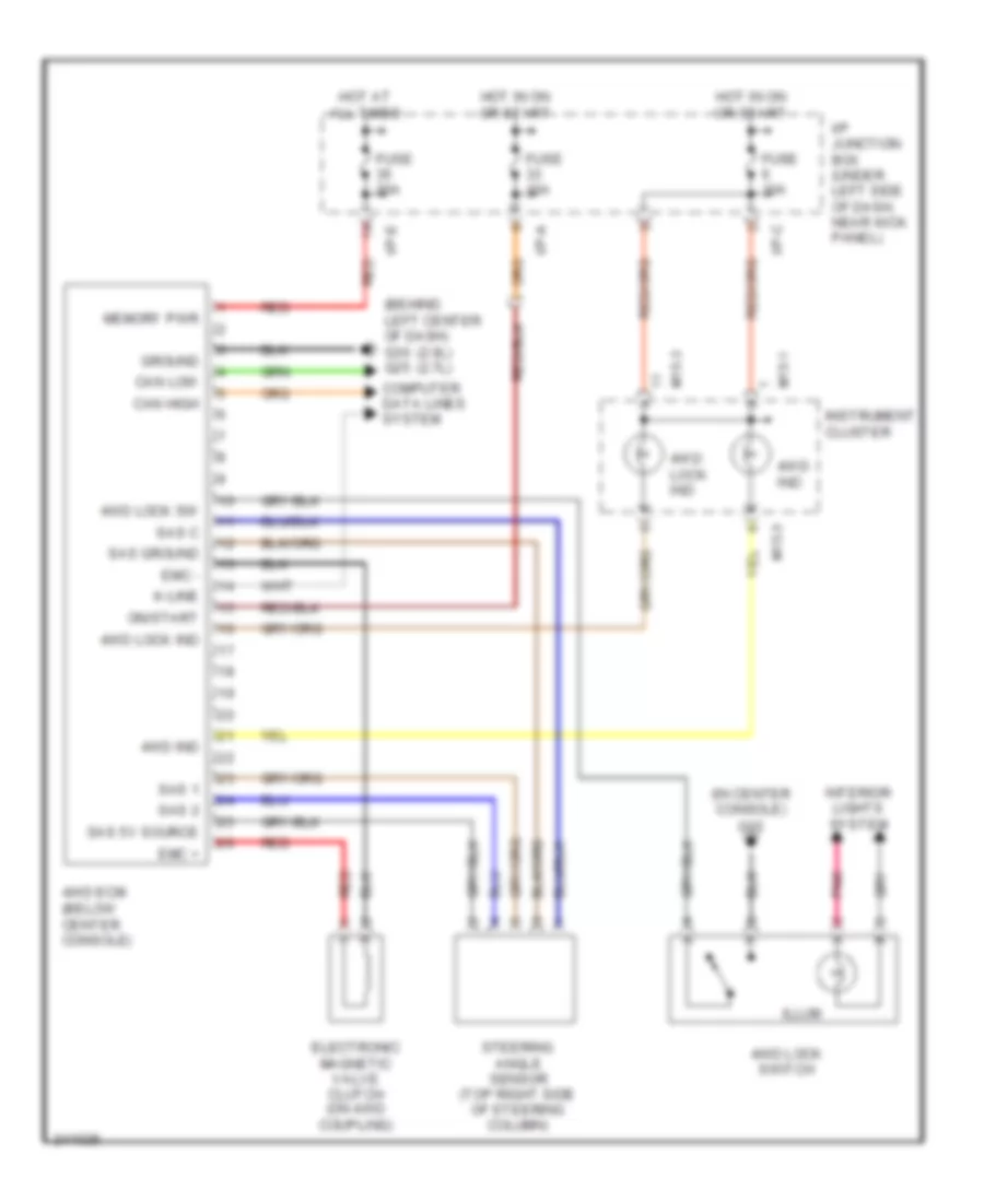 4WD Wiring Diagram with ABS for Hyundai Tucson Limited 2006