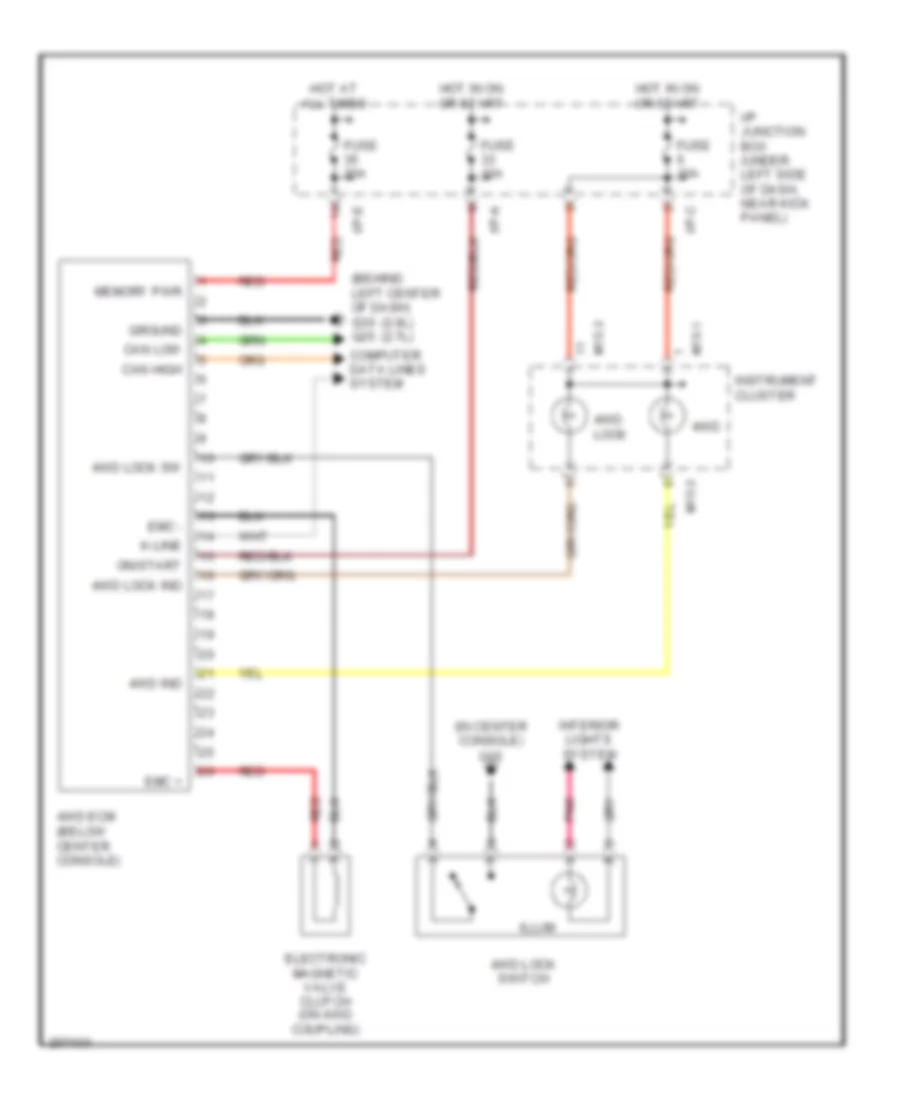 4WD Wiring Diagram with ESP for Hyundai Tucson Limited 2006