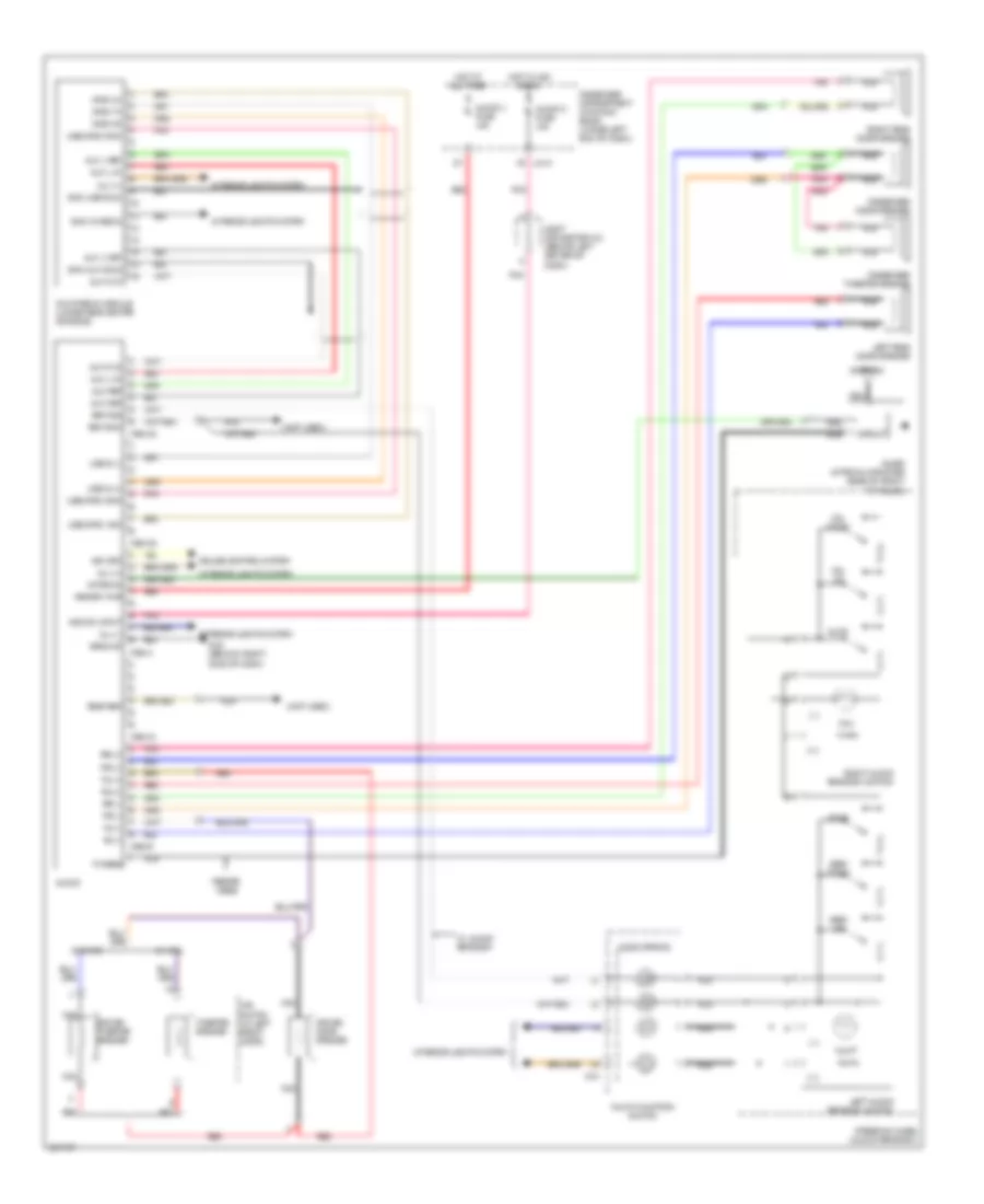 Radio Wiring Diagram, without Navigation  with JBL Amplifier for Hyundai Azera Limited 2010