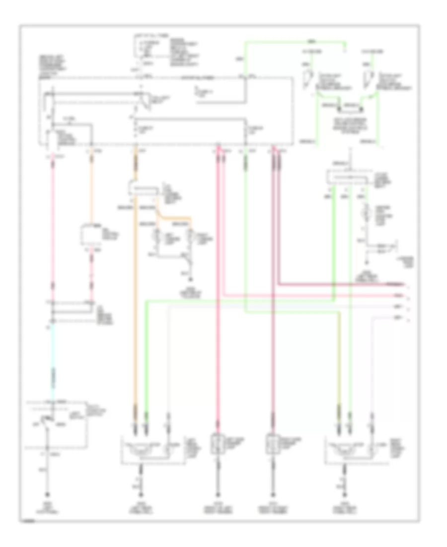 Exterior Lamps Wiring Diagram (1 of 2) for Hyundai Santa Fe LX 2001