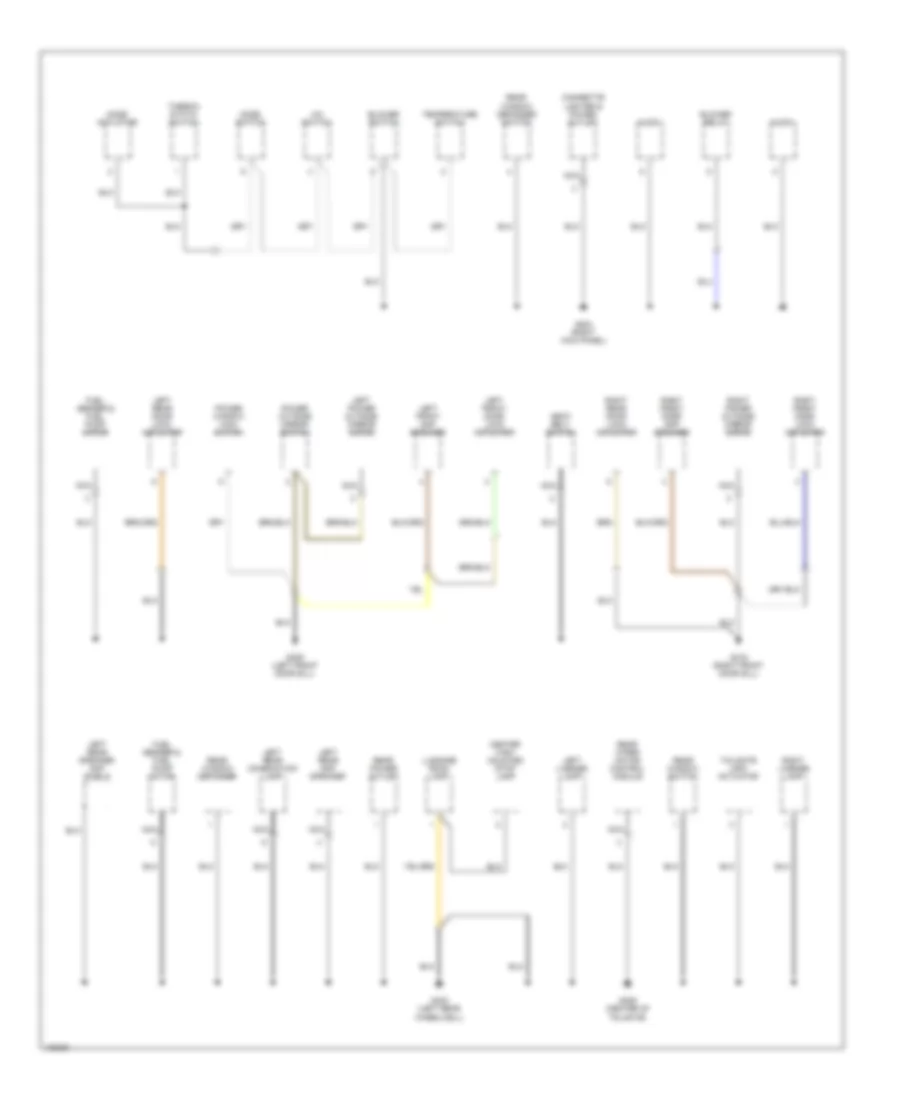 Ground Distribution Wiring Diagram (3 of 3) for Hyundai Santa Fe LX 2001