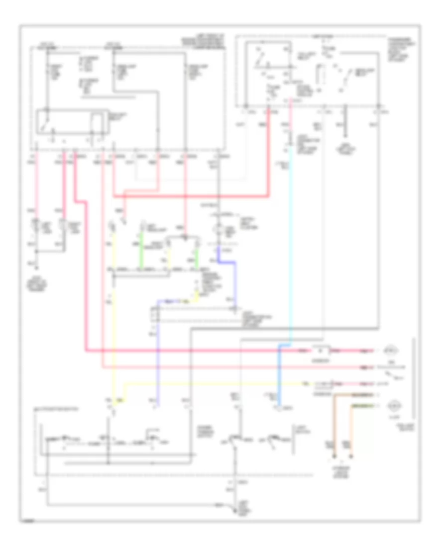 Headlight Wiring Diagram without DRL for Hyundai Santa Fe LX 2001