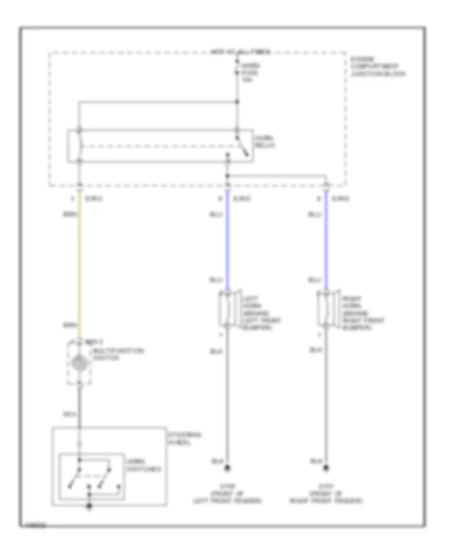 Horn Wiring Diagram for Hyundai Santa Fe LX 2001