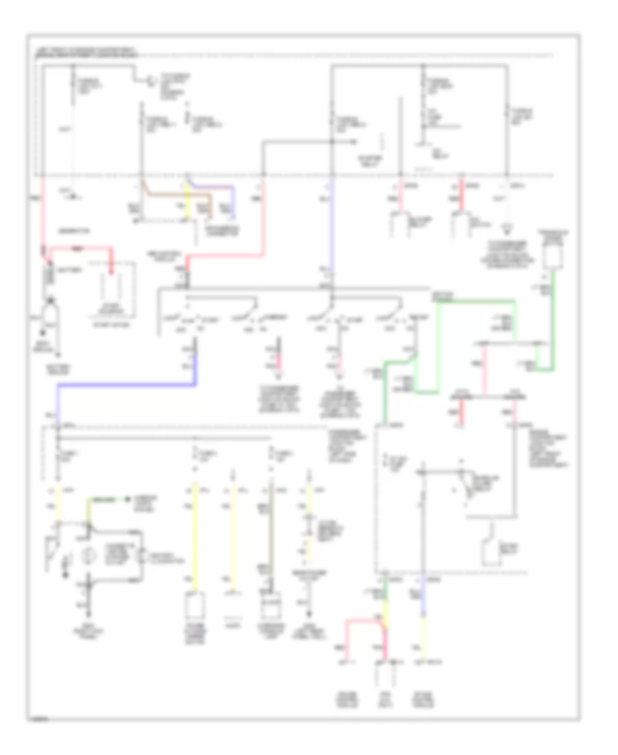 Power Distribution Wiring Diagram 1 of 5 for Hyundai Santa Fe LX 2001