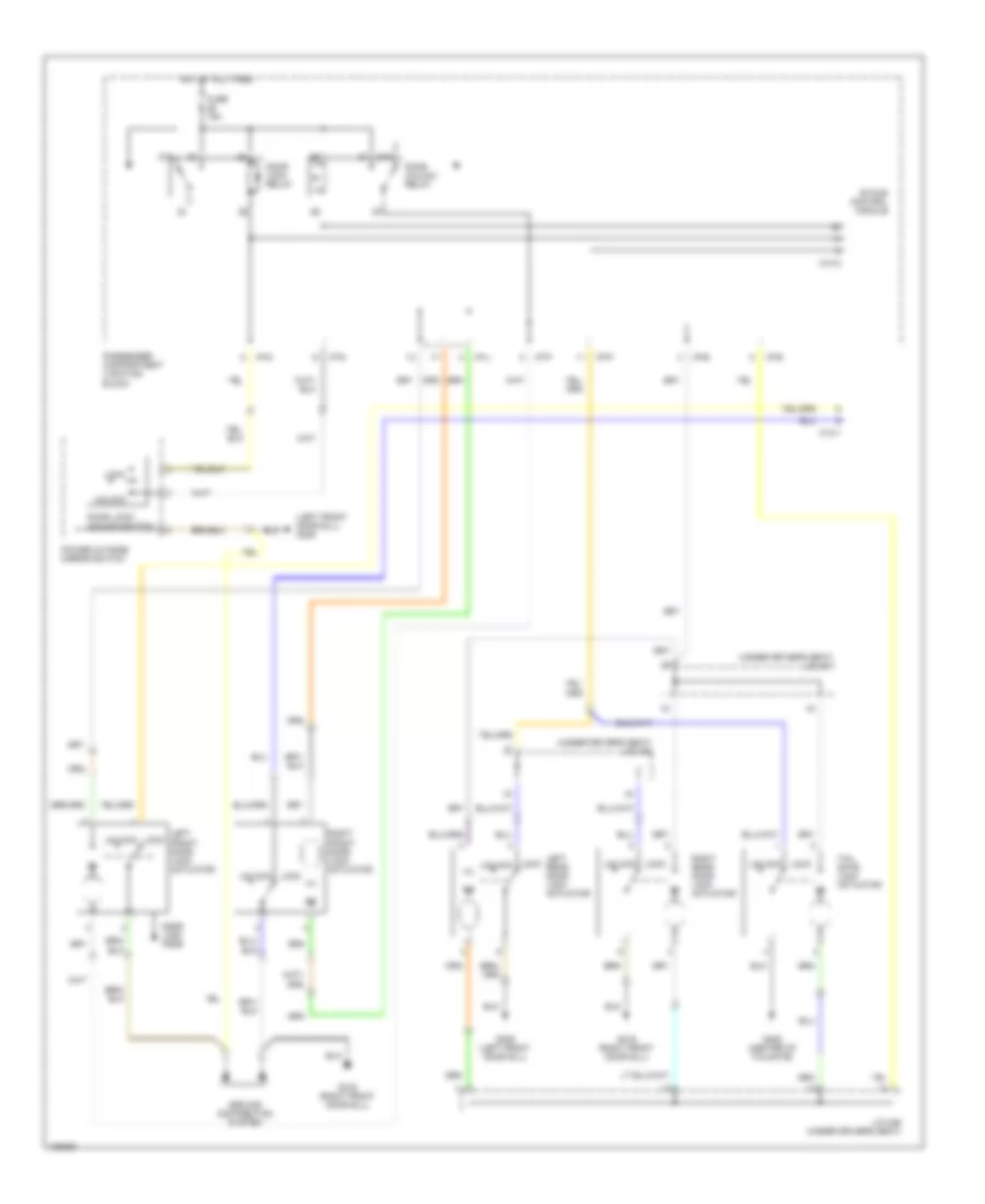 Door Lock Wiring Diagram for Hyundai Santa Fe LX 2001