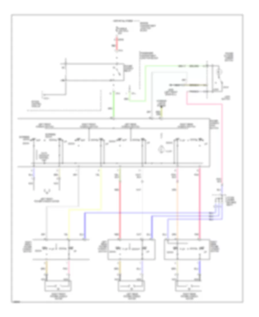 Power Window Wiring Diagram for Hyundai Santa Fe LX 2001