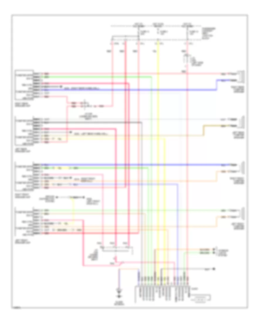 Radio Wiring Diagrams with Amplifier for Hyundai Santa Fe LX 2001