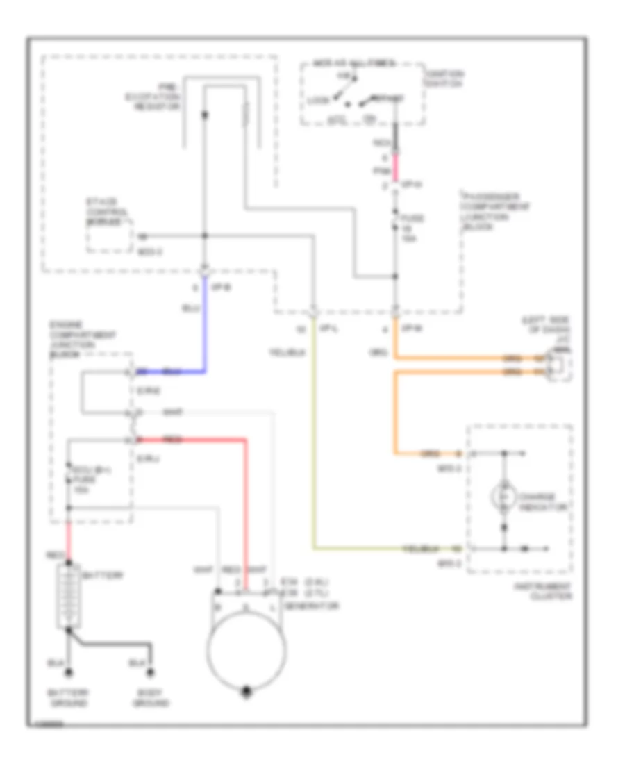 Charging Wiring Diagram for Hyundai Santa Fe LX 2001