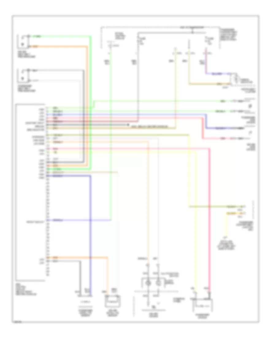 Supplemental Restraint Wiring Diagram for Hyundai Santa Fe LX 2001