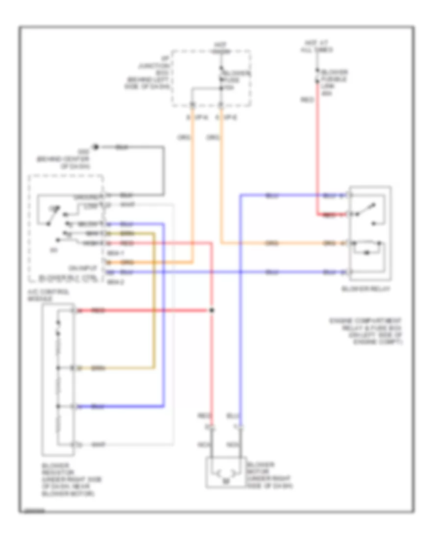Heater Wiring Diagram for Hyundai Accent GLS 2007