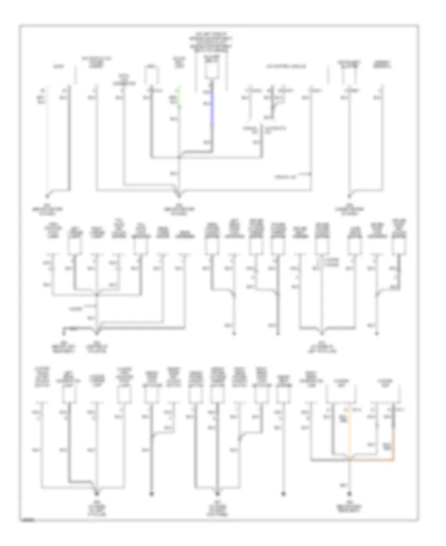 Ground Distribution Wiring Diagram 1 of 3 for Hyundai Accent GLS 2007