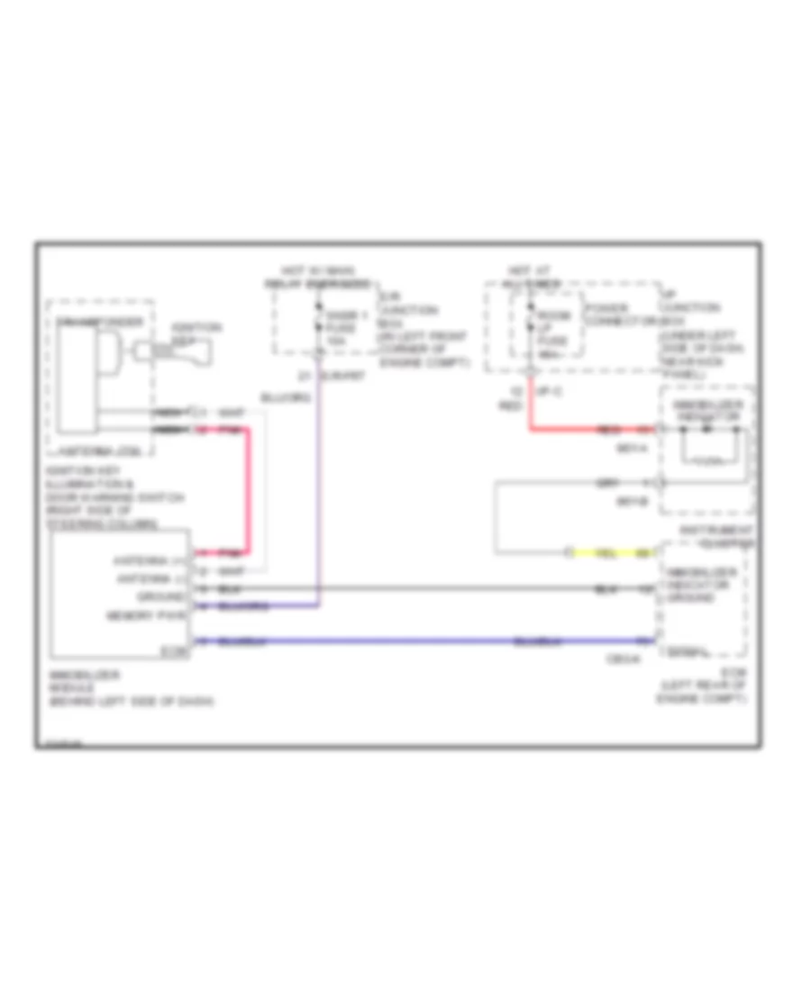 Immobilizer Wiring Diagram for Hyundai Elantra Blue 2010