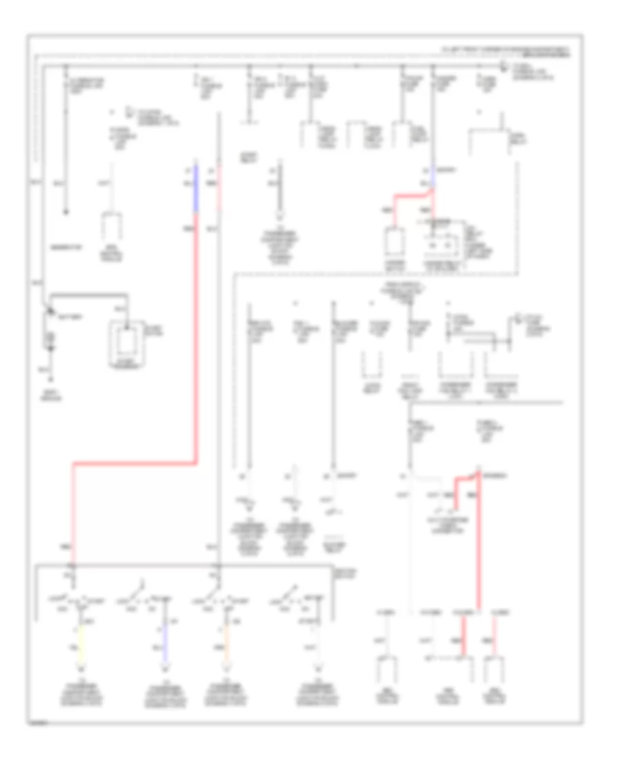Power Distribution Wiring Diagram 1 of 6 for Hyundai Elantra Blue 2010