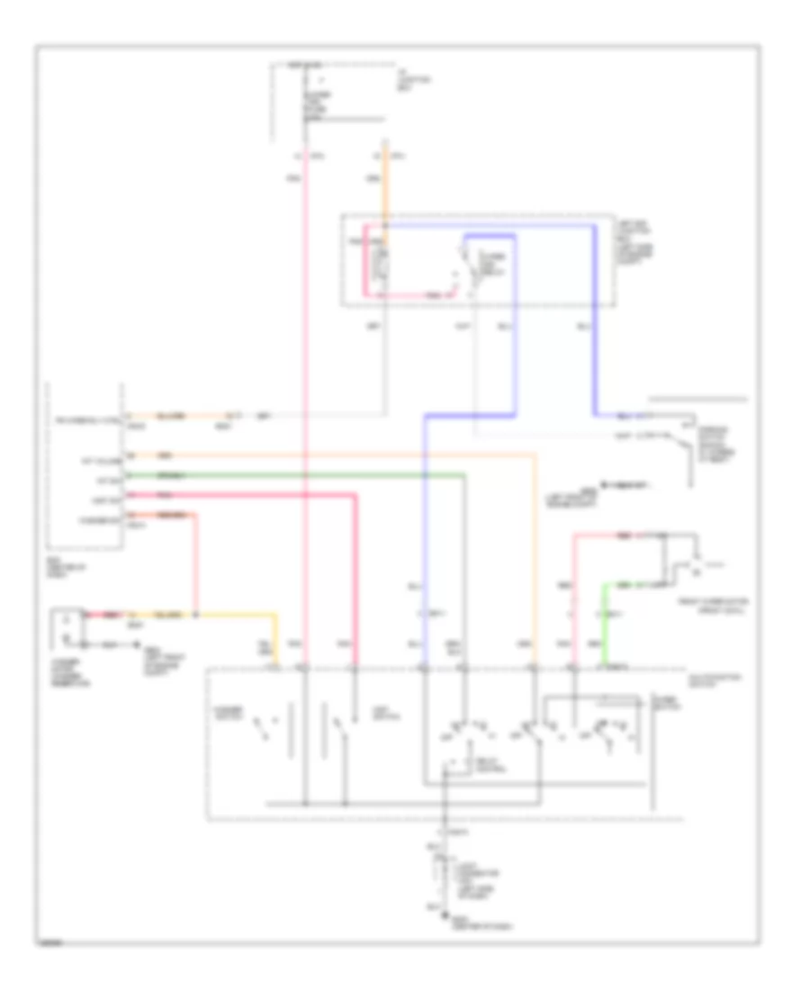 Электросхема стеклоочистителя, дворников и омывателя для Hyundai Genesis Coupe 3.8 R-Spec 2012