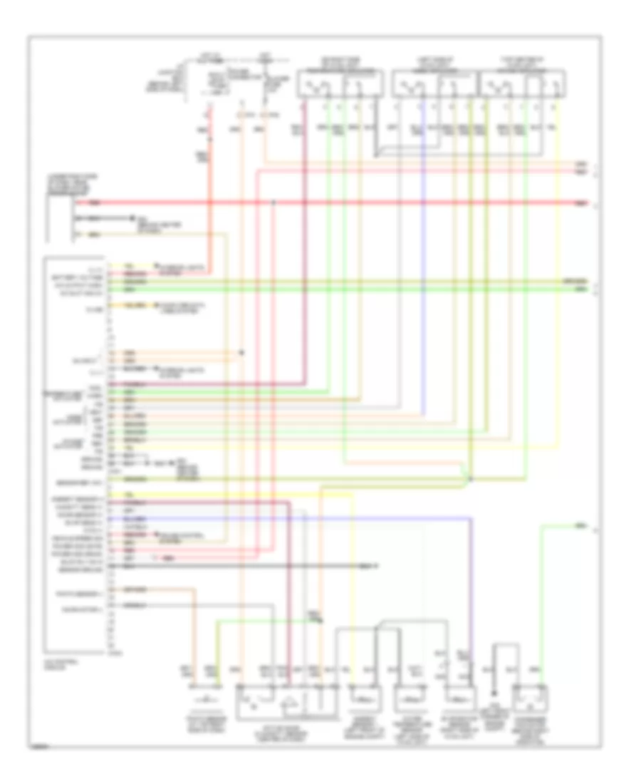 Automatic AC Wiring Diagram (1 of 2) for Hyundai Accent GS 2007