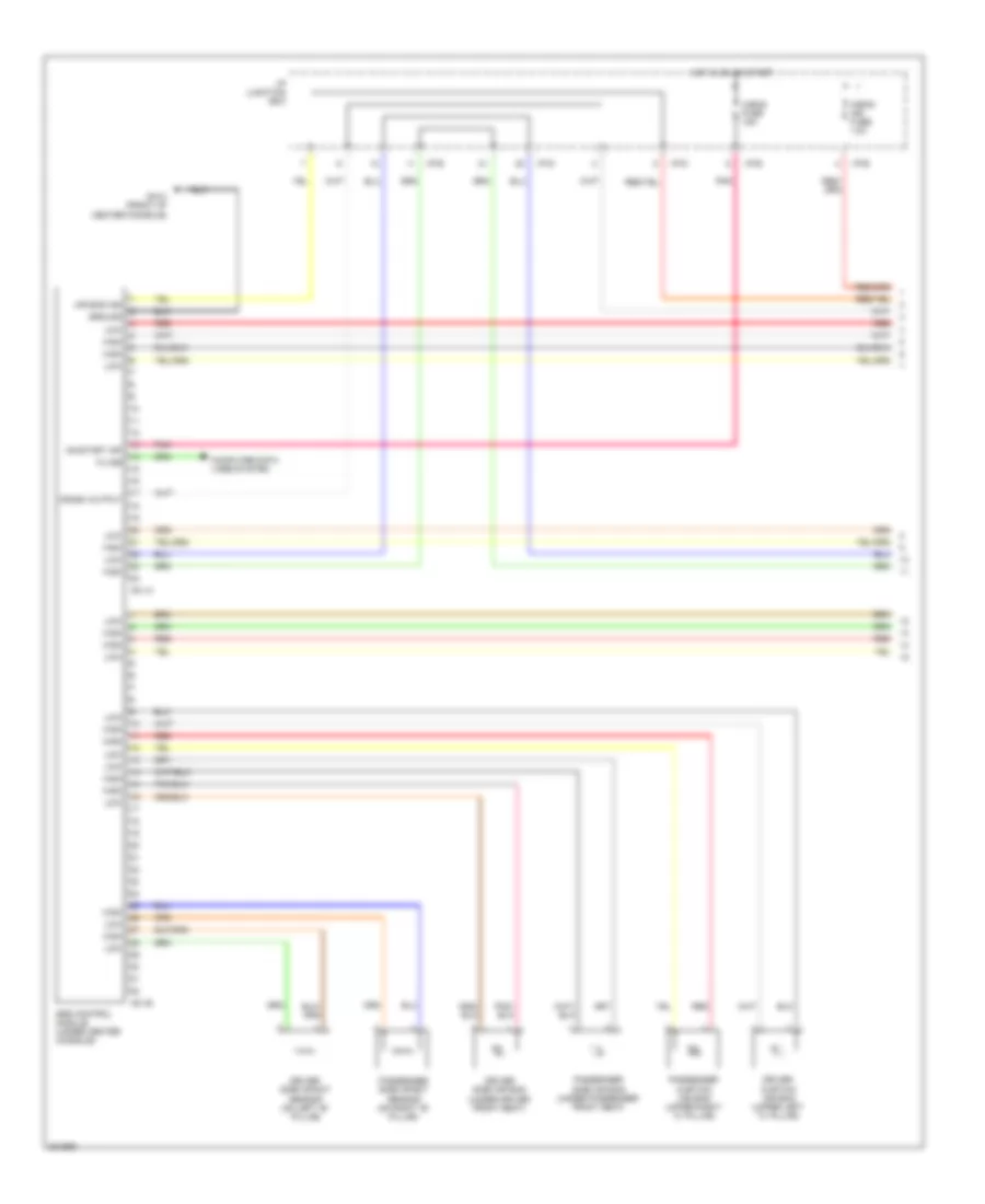 Supplemental Restraints Wiring Diagram with Depowered Air Bag 1 of 2 for Hyundai Elantra GLS 2010