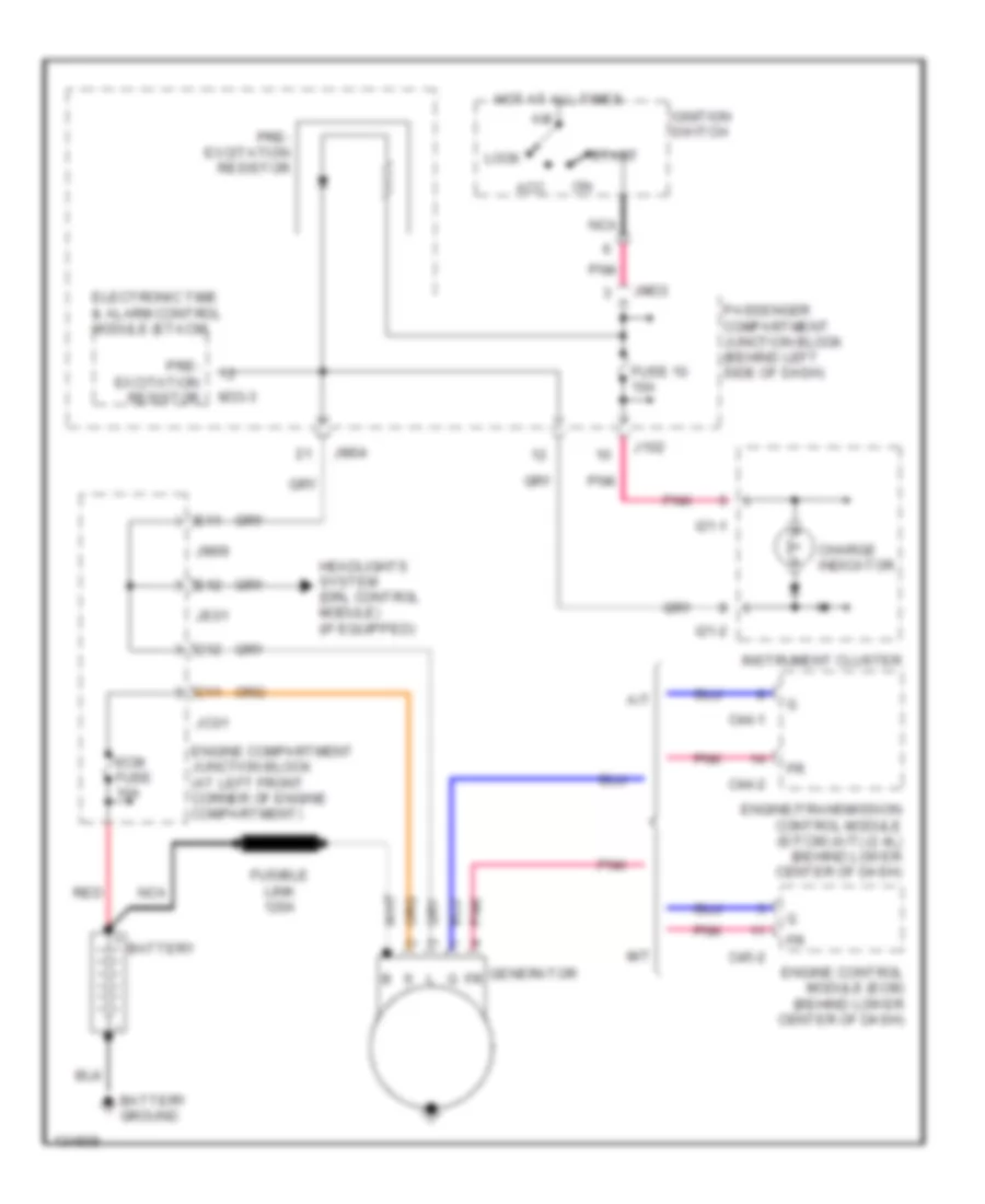 2 4L Charging Wiring Diagram for Hyundai Sonata GLS 2001