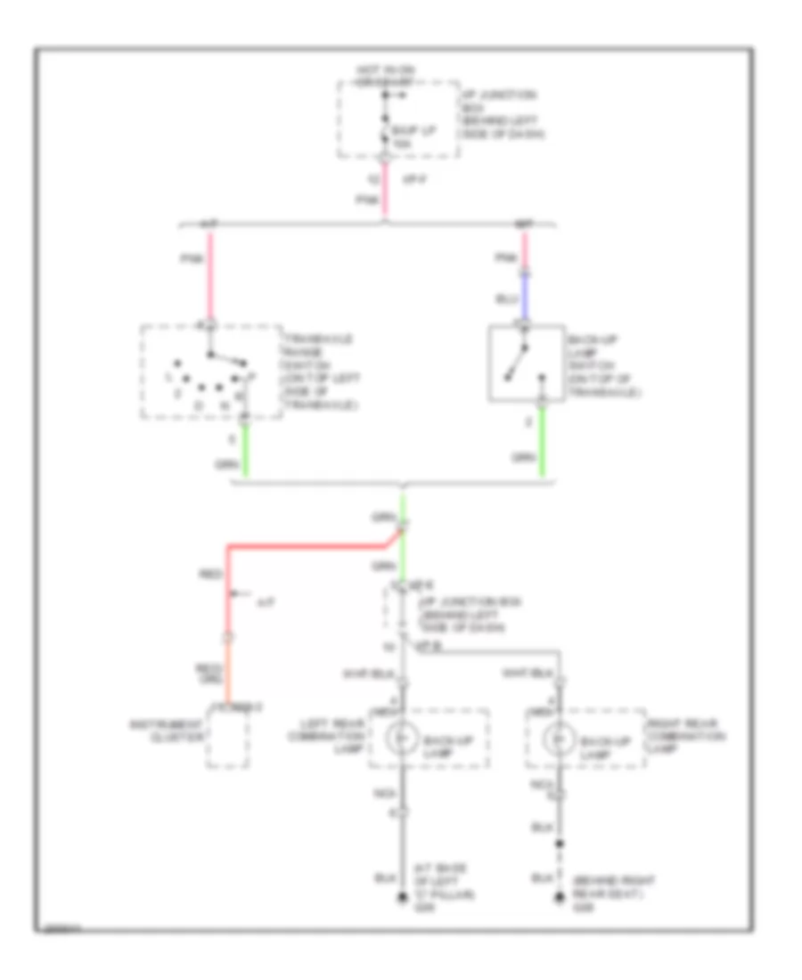 Back up Lamps Wiring Diagram for Hyundai Accent SE 2007