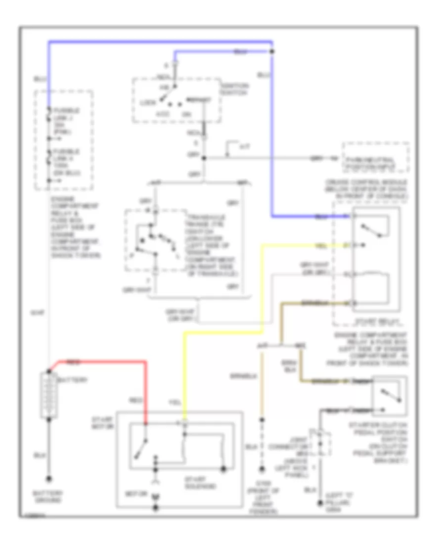 Starting Wiring Diagram for Hyundai Tiburon 2001