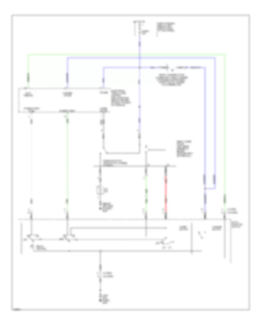 Электросхема передних стеклоочистителей дворников и омывателя лобового стекла для Hyundai Tiburon 2001