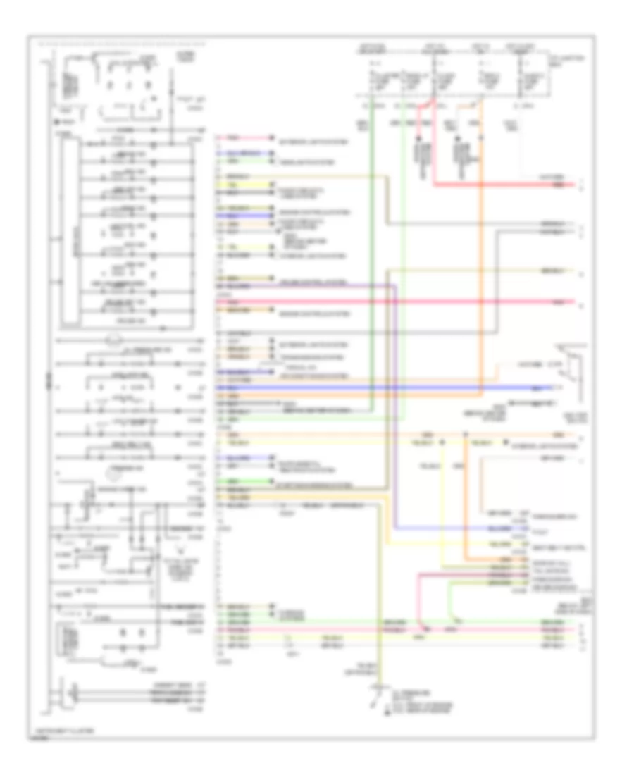 Instrument Cluster Wiring Diagram 1 of 2 for Hyundai Santa Fe GLS 2012