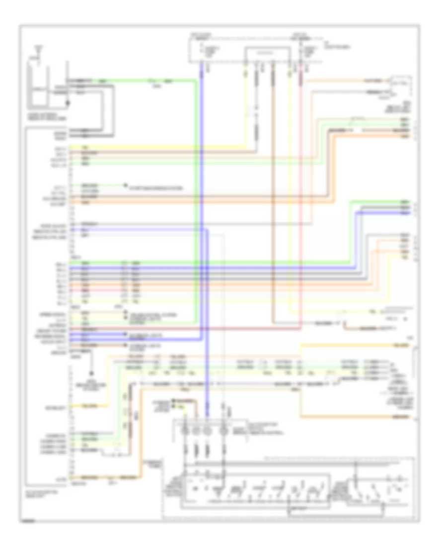 Navigation Wiring Diagram, with Premium Amplifier (1 of 2) for Hyundai Santa Fe GLS 2012