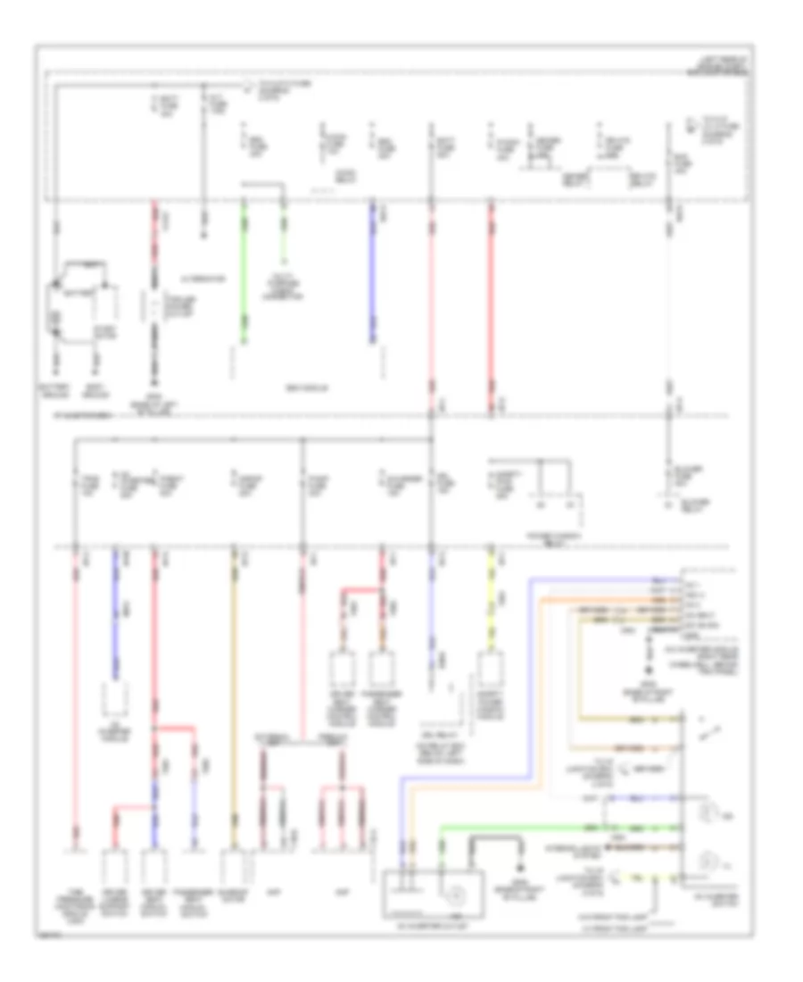 Power Distribution Wiring Diagram 1 of 6 for Hyundai Santa Fe GLS 2012