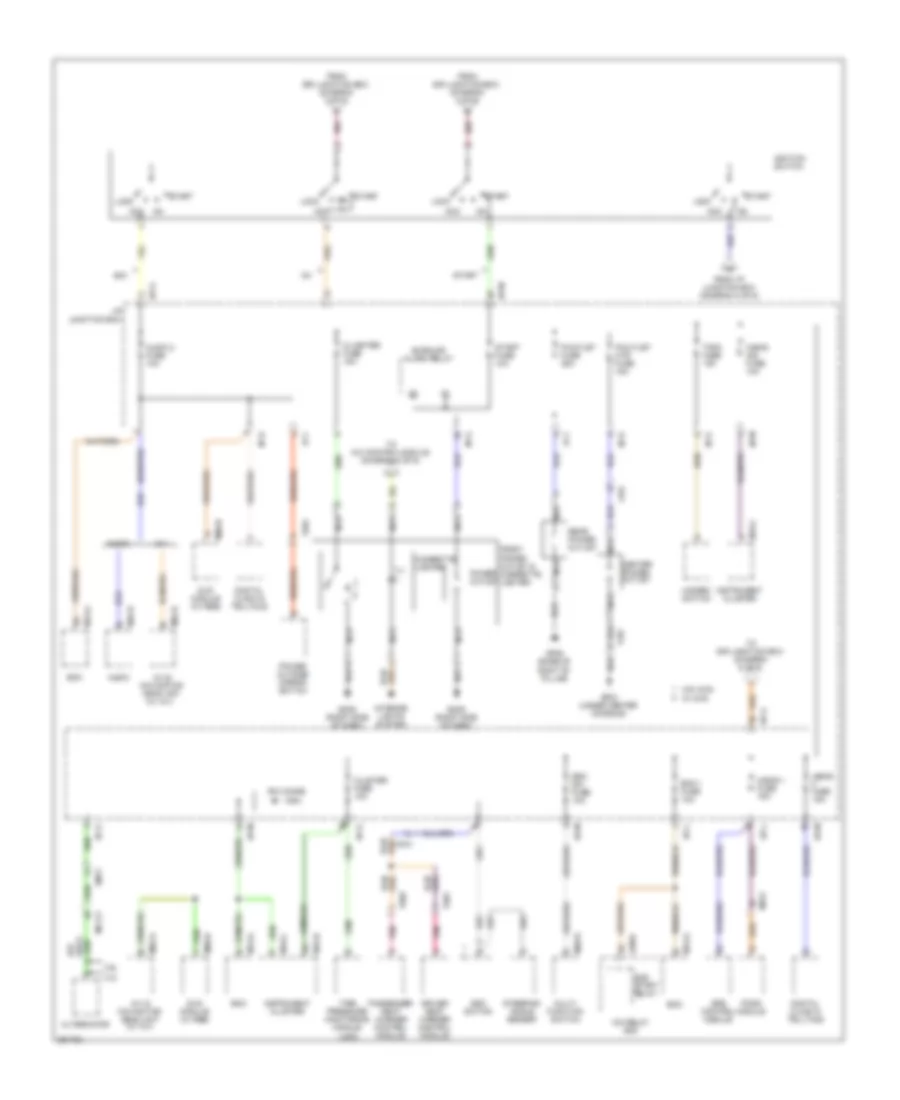 Power Distribution Wiring Diagram (3 of 6) for Hyundai Santa Fe GLS 2012