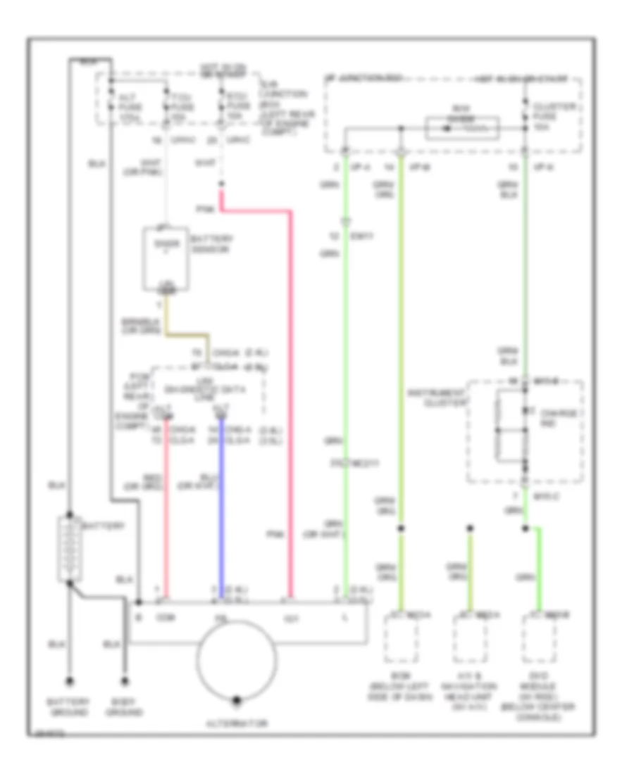 2 4L Charging Wiring Diagram for Hyundai Santa Fe GLS 2012