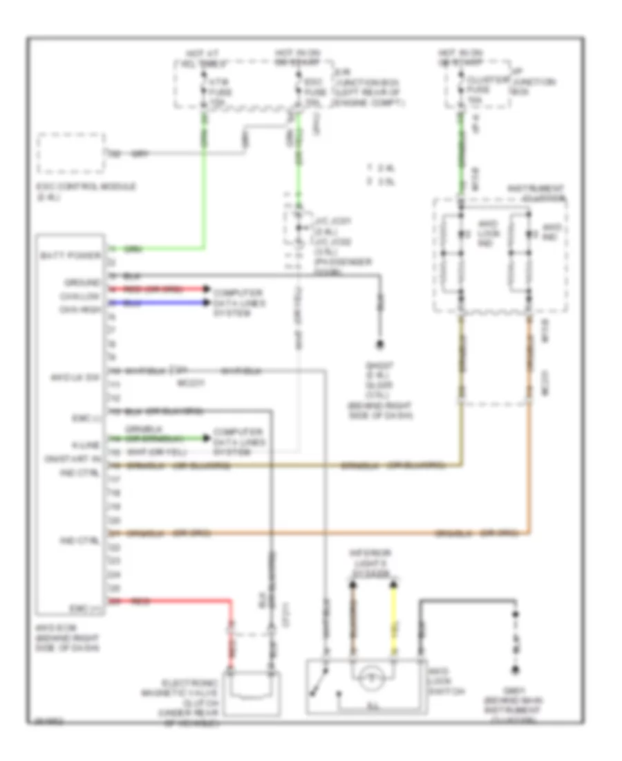 4WD Wiring Diagram for Hyundai Santa Fe GLS 2012