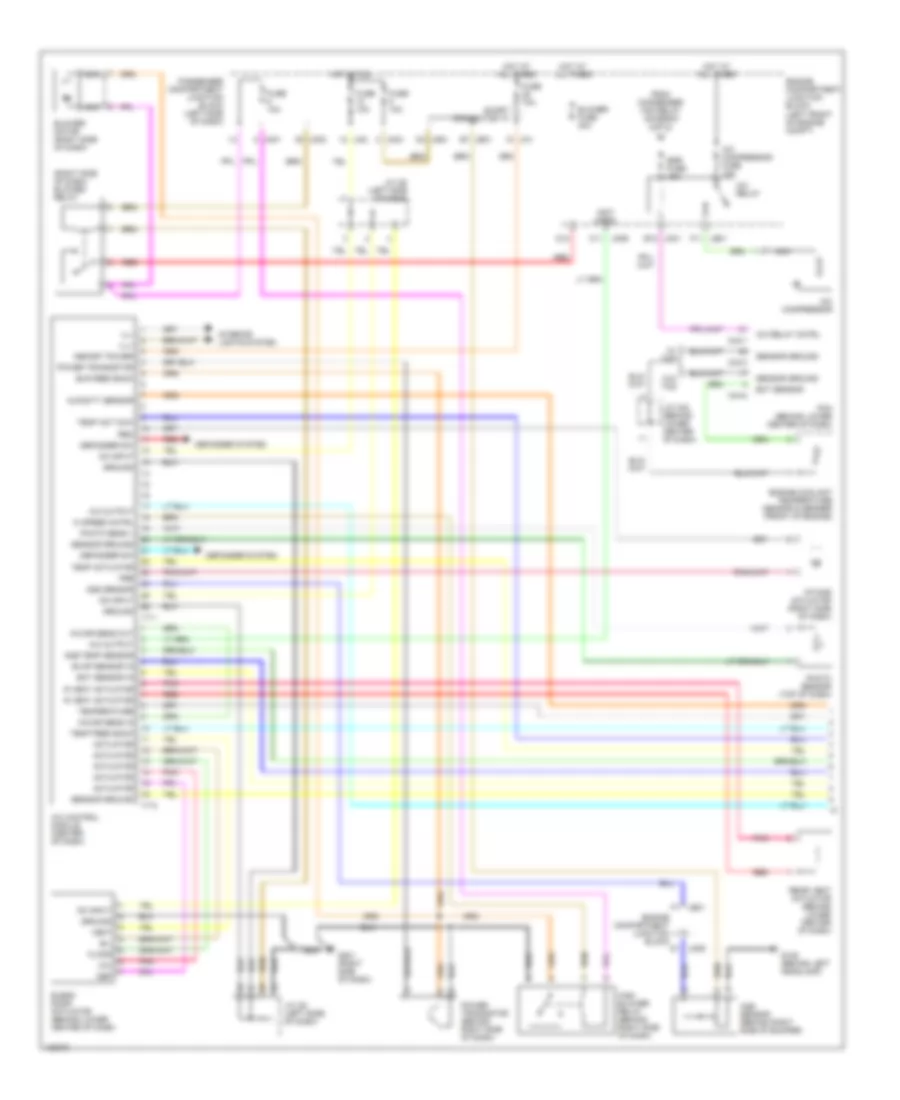 Automatic AC Wiring Diagram (1 of 2) for Hyundai XG300 2001
