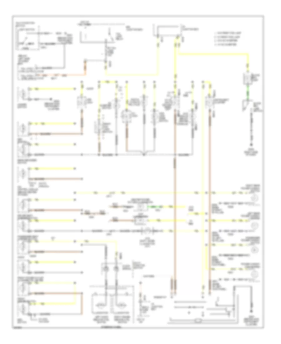 Instrument Illumination Wiring Diagram for Hyundai Santa Fe Limited 2012