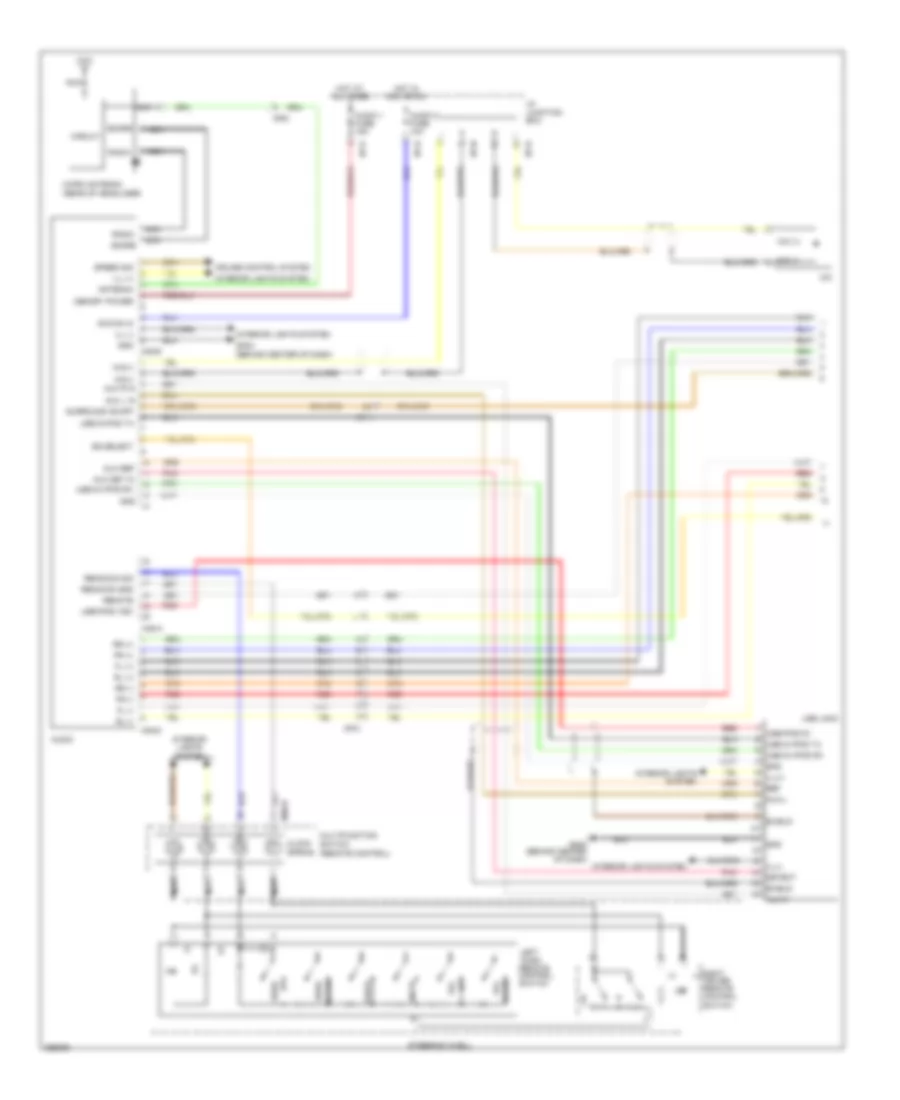 Radio Wiring Diagram with Amplifier 1 of 2 for Hyundai Santa Fe Limited 2012