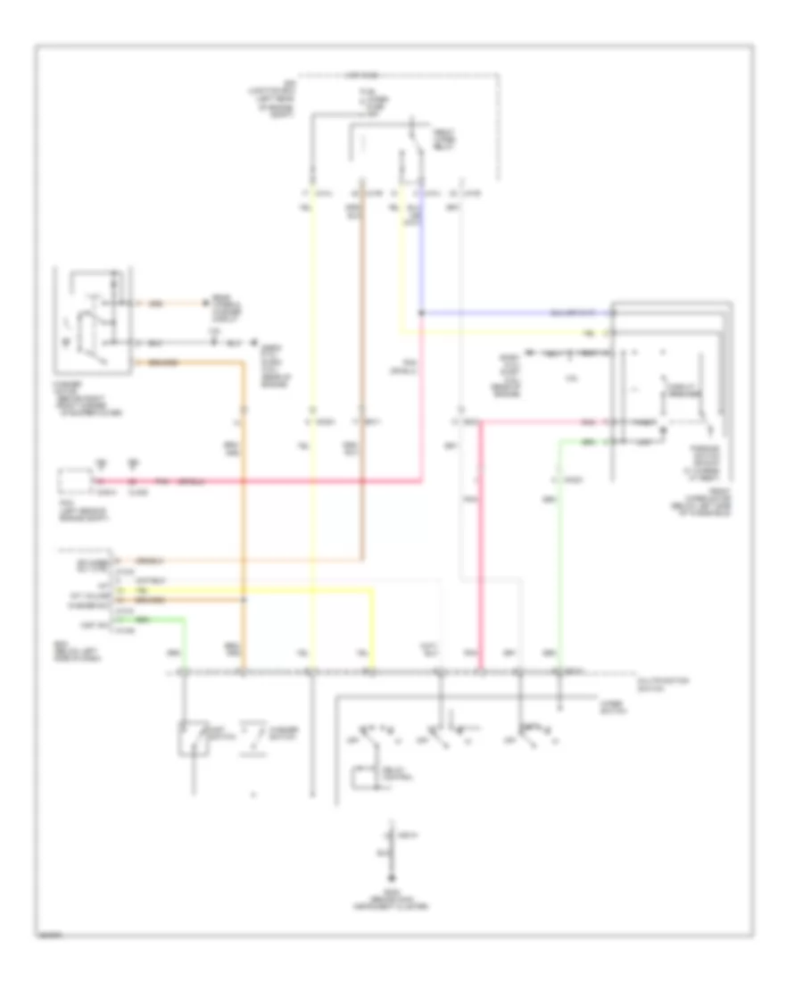 Электросхема передних стеклоочистителей дворников и омывателя лобового стекла для Hyundai Santa Fe Limited 2012