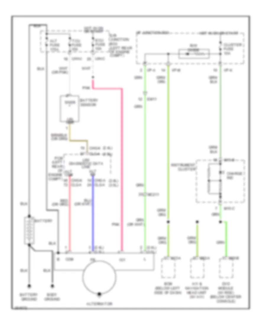 3 5L Charging Wiring Diagram for Hyundai Santa Fe SE 2012