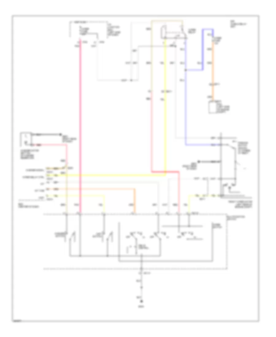Электросхема стеклоочистителя, дворников и омывателя, Гибрид для Hyundai Sonata GLS 2012